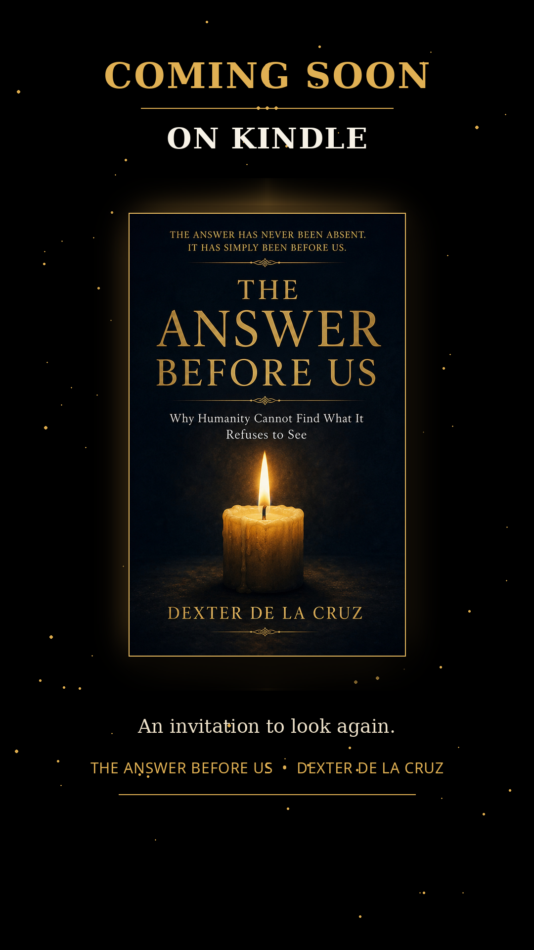 The Answer Before Us — Coming Soon on Kindle